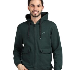 ELLIPSE Full Sleeves Winter Jacket for Men | Regular Fit Fleece Zipper Hoodie | Winter Wear Quilted for Men's