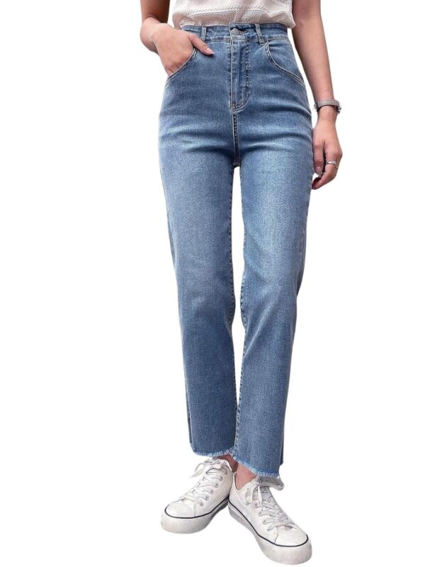 GRECIILOOKS Women's Regular Fit High Rise Jeans | Pant | Baggy | High Waist | Bell Bottom Jeans