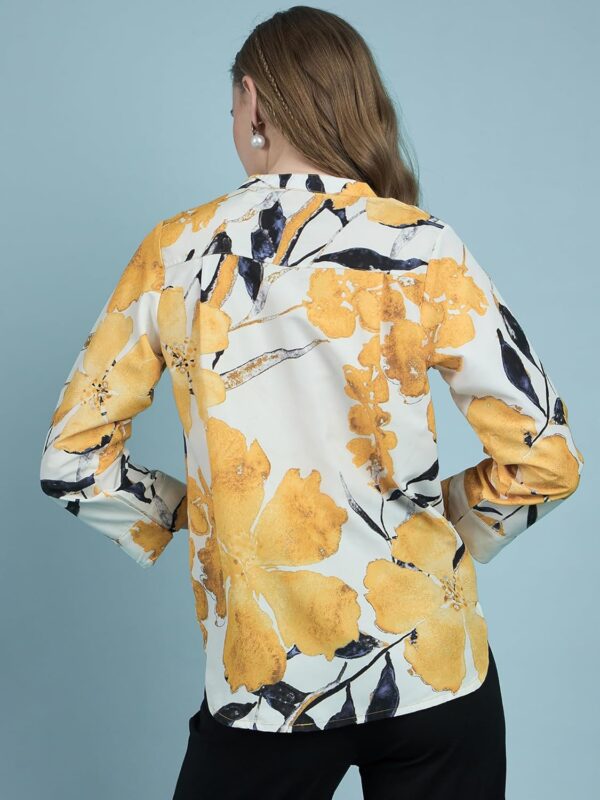 Mubeno Women's Floral Printed Poly Rayon Tops for Women | Stylish Jeans Top Shirt Woman & Girls | Regular Officewear | Casual | Ethnic | Summer - Image 2