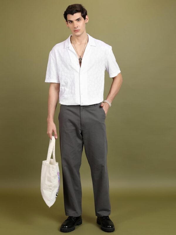 Highlander Men's Solid Oversized Fit Shirt - Image 2