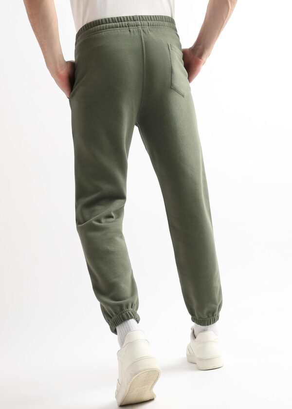 Alan Jones Clothing Men's Regular Fit Mid Rise Fleece Jogger Regular Pants For Winterwear - Image 4