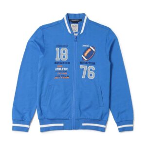 Jockey AB38 Boy's Super Combed Cotton French Terry Graphic Printed Full Sleeve Hoodie Jacket with Pockets