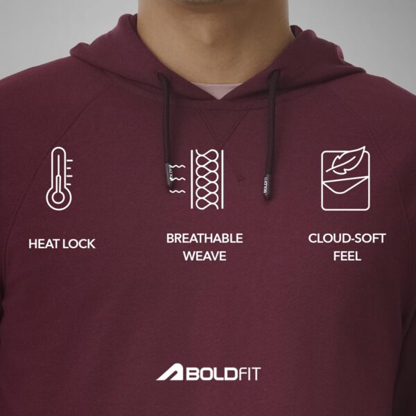 Boldfit Hoodies for Man Casual Wear Sweatshirt for Man High Neck Hoodies for Men Regular Fit Sweatshirts for Men Daily Use Hoodie for Boys Stylish Winter Wear - Image 5