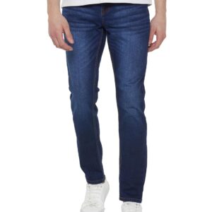 INKD Men's Regular Fit Jeans - Mid-Rise | Cotton Blend | Lightweight | Stretchable Fabric | Contrast Stitch | Classic 5 Pocket Styling | Jeans for Men