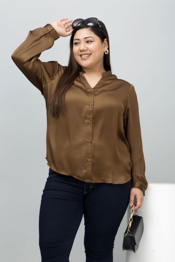Purys Women's Solid Regular Fit Shirt - Image 2