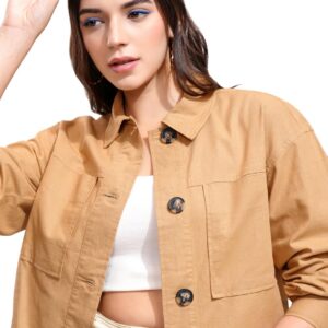 Tokyo Talkies Women's Solid Oversized Fit Shirt