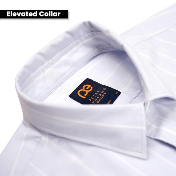 Peter England Men Cotton Slim Fit Stripe Shirt - Image 6
