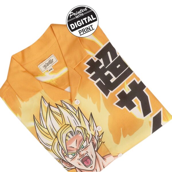 Kidsville Dragon Ball Z Printed Regular Fit Orange Rayon Boy's Shirt - Image 2