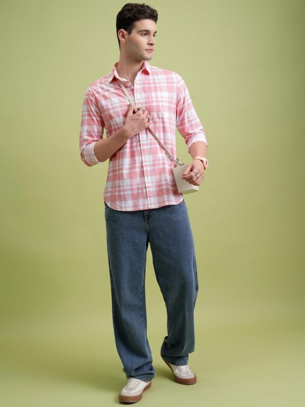 Highlander Men's Checkered Slim Fit PHSH000014 - Image 2