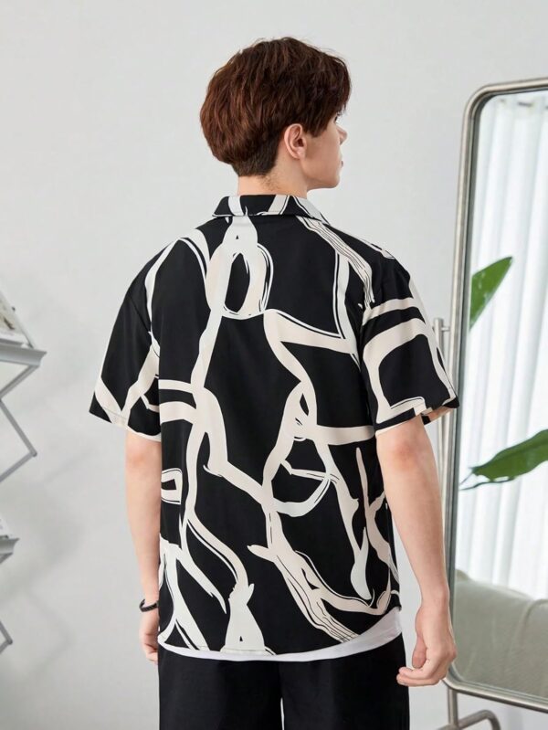 Urban Buccachi Men's Half Sleeve Zebra Printed Shirt | Black and White Polyester Shirt for Men | Stylish Casual and Semi-Formal Shirt - Image 4