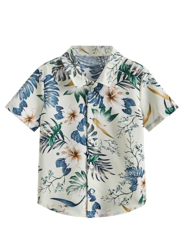TAGAS Boy's Floral Regular Fit Shirt