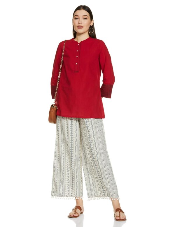 Amazon Brand - Myx Women's Relaxed Cotton Flared Palazzo | Available in Plus Size - Image 7
