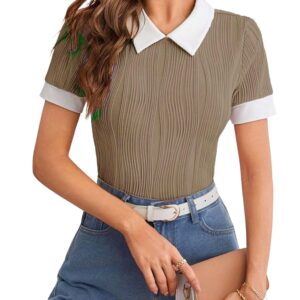 Leriya Fashion Women's Rayon Regular Fit Top Korean Trendy Casual Top | Stylish Collared T-Shirt | Oversized T-Shirt (Available in Plus Size)