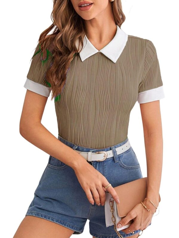 Leriya Fashion Women's Rayon Regular Fit Top Korean Trendy Casual Top | Stylish Collared T-Shirt | Oversized T-Shirt (Available in Plus Size)