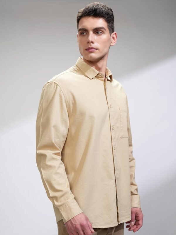Highlander Men's Relaxed Fit Shirts | Self Design | Long Sleeves | Cutaway Collar | Casual Shirts | Stylish Shirt - Image 4