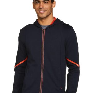 Van Heusen Cotton Blend Men Sport Media Pocket Hooded Neck Hoodie - Ultra Soft, Breathable