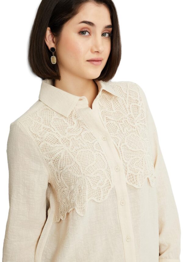 Max Women's Cotton Solid Regular Fit Shirt