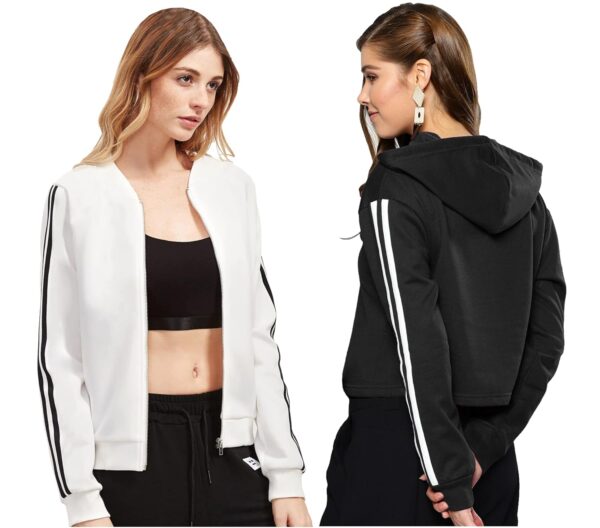 Fabricorn Combo of Jacket and Hoodie Sweatshirts for women