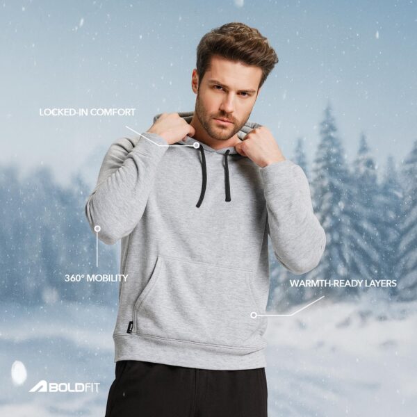 Boldfit Hoodies for Man Casual Wear Sweatshirt for Man High Neck Hoodies for Men Regular Fit Sweatshirts for Men Daily Use Hoodie for Boys Stylish Winter Wear - Image 3