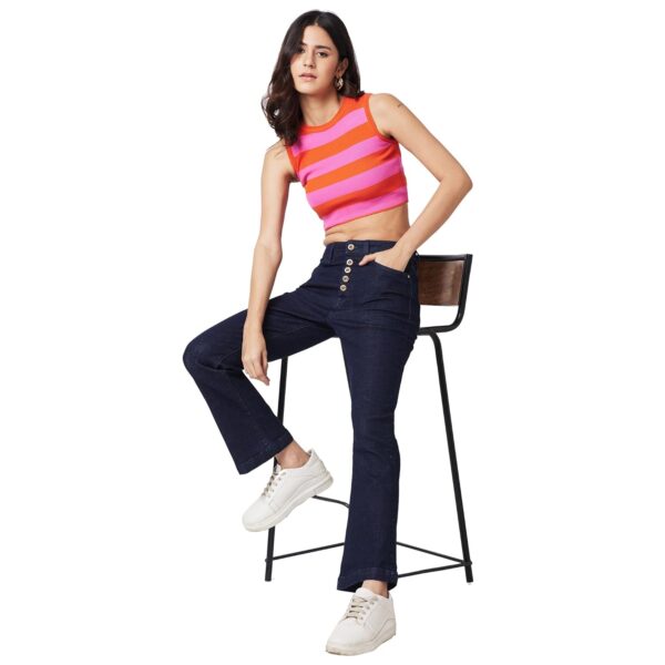 Spykar Mid Rise Bootcut Blue Jeans for Women - Image 6
