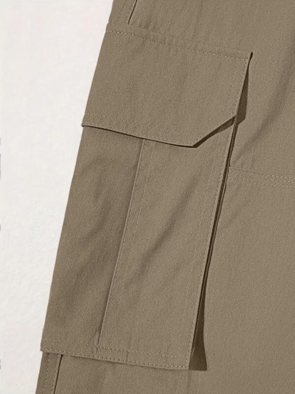 Vogaan Casual Solid Men's Loose Fit Drawstring Cargo Pants with Multiple Pockets | Cotton Cargos for Men - Image 7