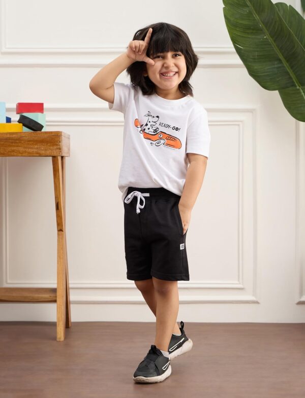Amazon Brand - Symbol Boys 100% Cotton Graphic Printed Half Sleeves T-Shirt | Age 2-6 Years (Available in Combo Pack of 2) - Image 3