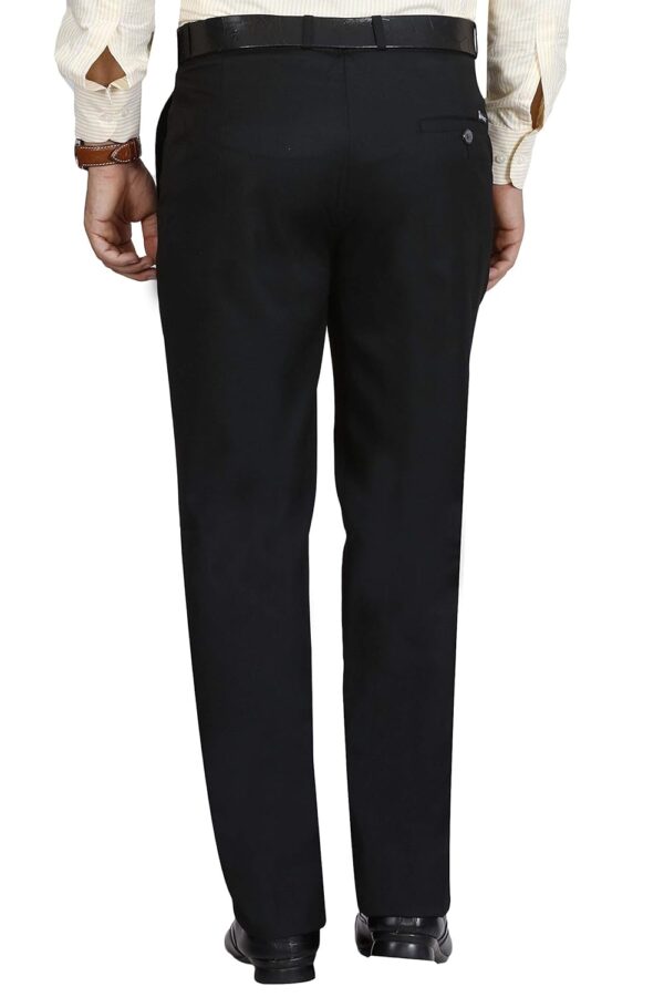 McHenry Men's Solid Formal Regular Fit Wrinkle Free PolyViscose Trousers - Image 3