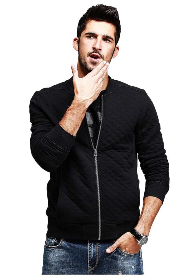 fanideaz Men’s Full Sleeve Cotton Diamond Cut Bomber Jacket With Side Pockets