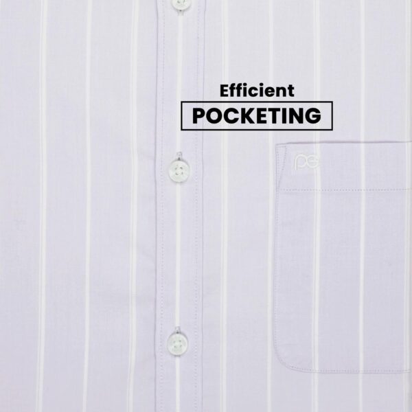Peter England Men Cotton Slim Fit Stripe Shirt - Image 9