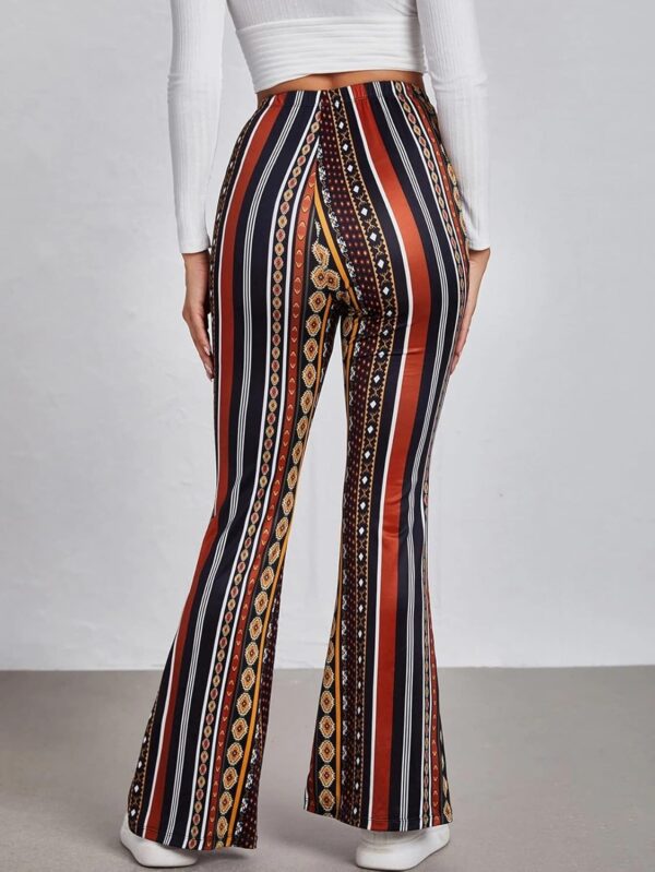 Shasmi Women's & Girl's Lepard Print Dress Pants Stretchy Work Slacks Business Casual Office Bell-Bottom/Boot-Cut Elastic Waist Regular Fit Mid Rise Trouser Pant - Image 2