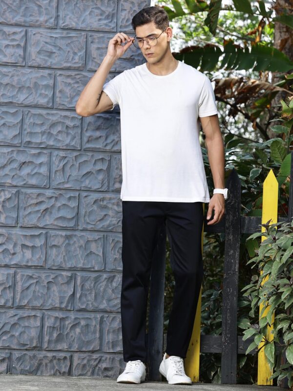 Thomas Scott Men's | Solid | Light Weight | Breathable Fabric | 4 Pocket | Mid Rise | Slim Fit | Cotton Blend | Button Waist | Chino Trouser | Pants - Image 5