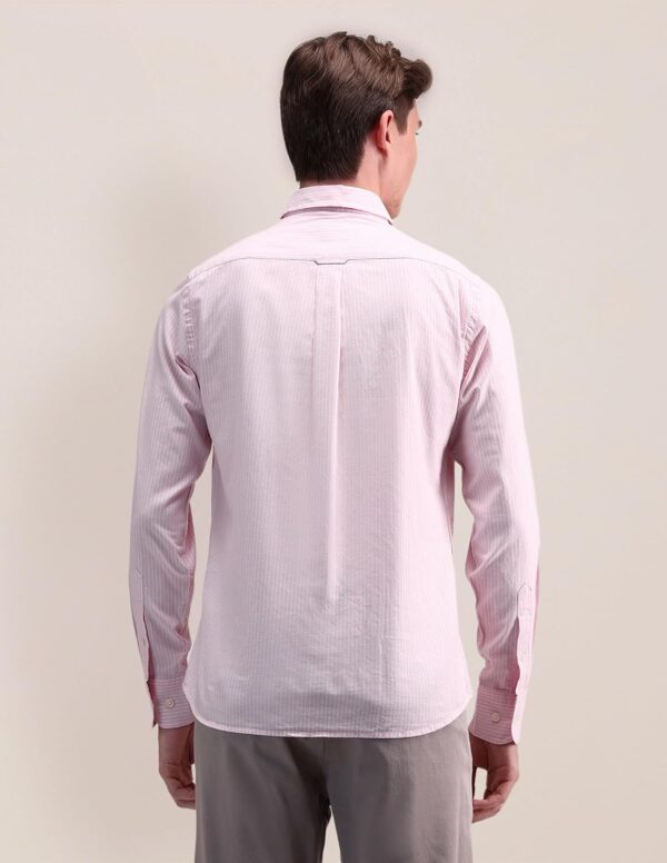U.S. POLO ASSN. Men's Cotton Regular Fit US Polo Ass. Checked Spread Collar Long Sleeve Casual Regular 1621 Casual Shirts (UDSHT1376) - Image 5