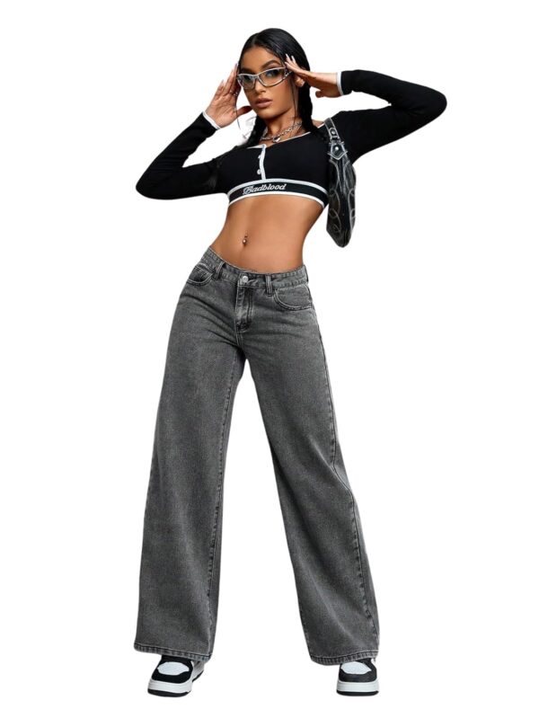 Glossia Women Baggy Jeans || Women Jeans Pant || Baggy Jean's for Women's High Waist || Straight Jean's for Women's || Ladies Jean,s for Woman || Loose Jean,s for Woman Stylish (B0DSC9QX8W) - Image 3