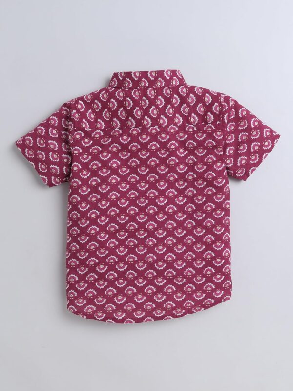 The Magic Wand Printed Shirt for Kids Boys Cotton Casual, Regular, Party, Ethnic Wear, Half Sleeves Baby Boys Stylish Shirt for Diwali Festivals & Occasion - Image 5