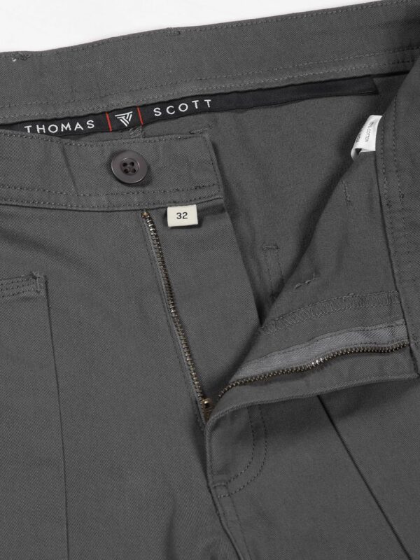 Thomas Scott Men's | Solid | Light Weight | Breathable Fabric | Mid Rise | Straight Fit | 100% Cotton | Button Waist | Chino Trouser | Pants - Image 7