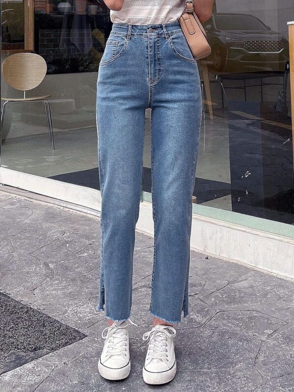 GRECIILOOKS Women's Regular Fit High Rise Jeans | Pant | Baggy | High Waist | Bell Bottom Jeans - Image 8