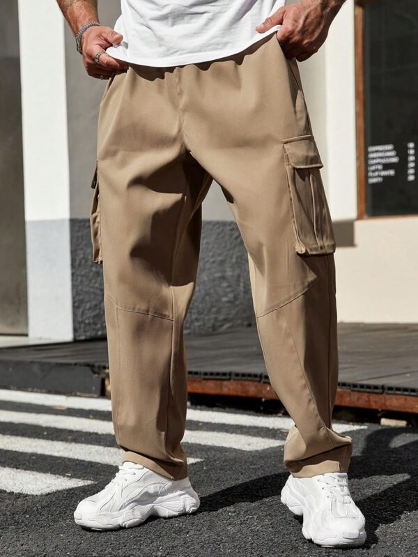 Leriya Fashion Men Mid Rise Cargo Joggers – Cotton Loose Fit Utility Pants with 6 Pockets | Durable Outdoor & Hiking Trousers - Image 6