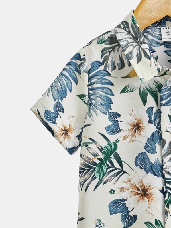 TAGAS Boy's Floral Regular Fit Shirt - Image 3
