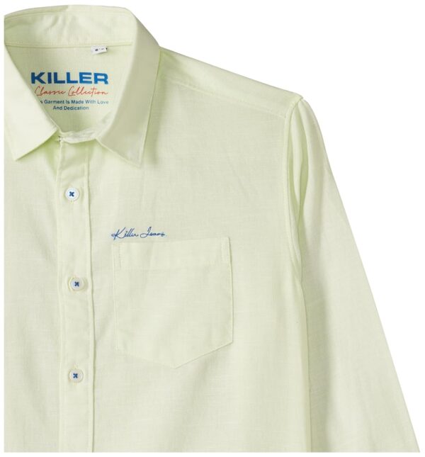 KILLER Boy's Solid Slim Fit Shirt - Image 3
