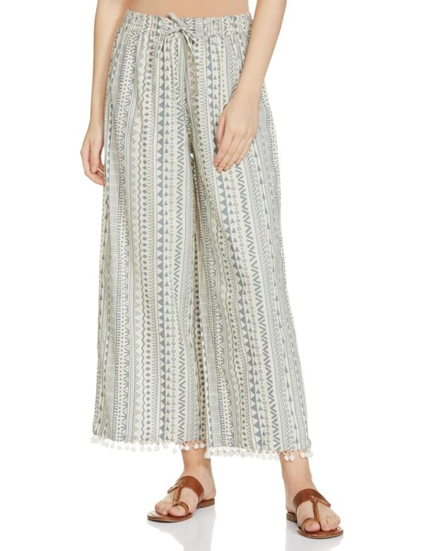 Amazon Brand - Myx Women's Relaxed Cotton Flared Palazzo | Available in Plus Size