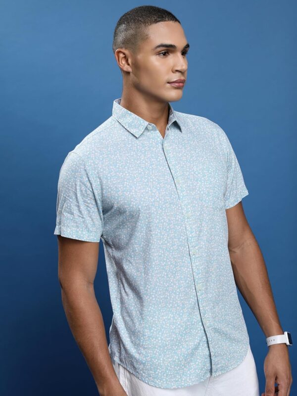 Highlander Men's Slim Fit Shirts | Printed | Half Sleeves | Spread Collar | Casual Shirts | Stylish Shirt - Image 4