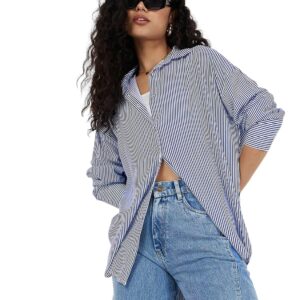 SASSAFRAS Women Polka Dot Oversize Shirt