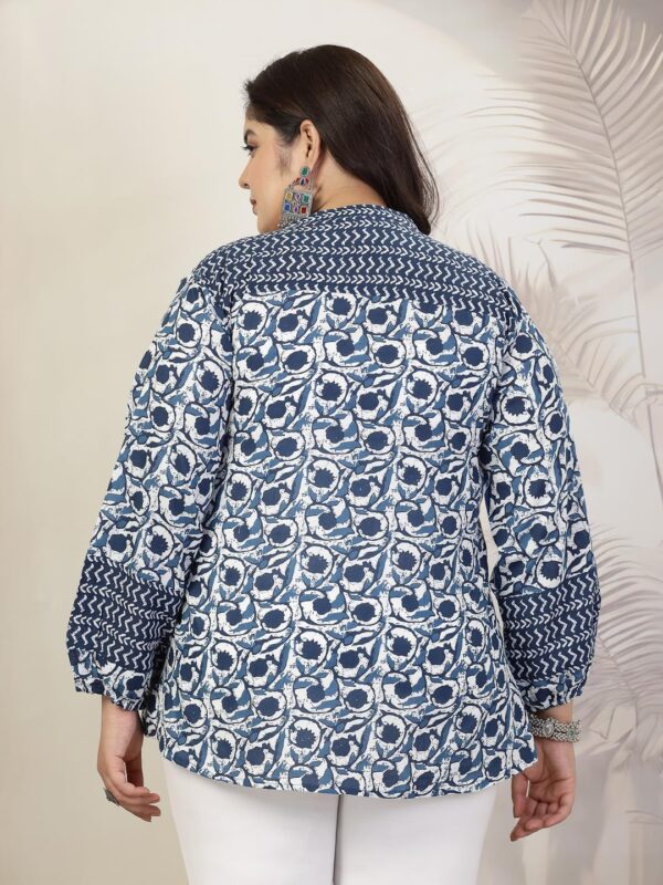Stylum Women's Plus Size Floral Printed Cotton Top - Image 2