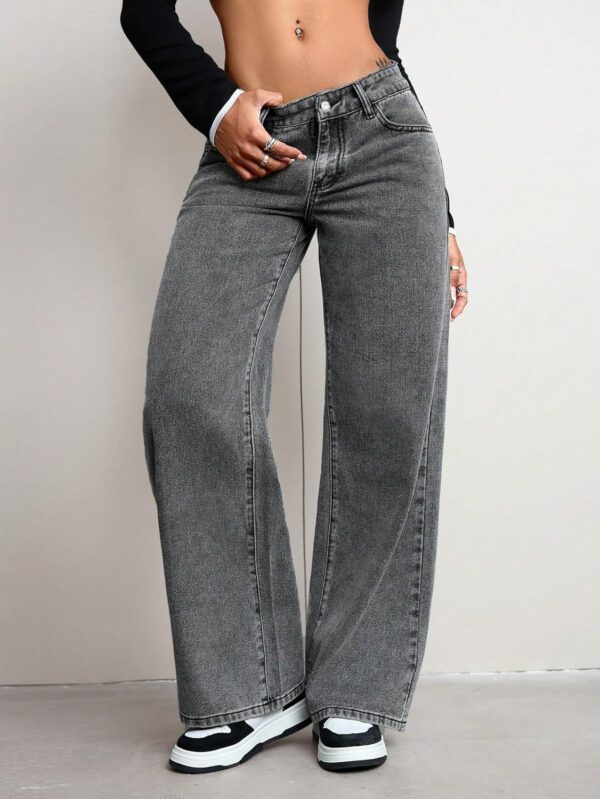 Glossia Women Baggy Jeans || Women Jeans Pant || Baggy Jean's for Women's High Waist || Straight Jean's for Women's || Ladies Jean,s for Woman || Loose Jean,s for Woman Stylish (B0DSC9QX8W) - Image 5