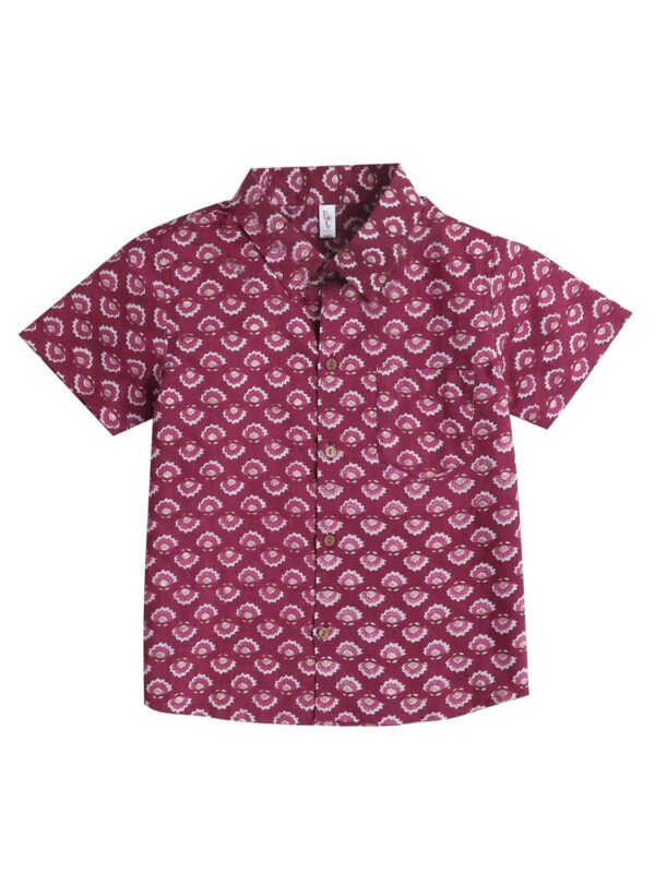 The Magic Wand Printed Shirt for Kids Boys Cotton Casual, Regular, Party, Ethnic Wear, Half Sleeves Baby Boys Stylish Shirt for Diwali Festivals & Occasion