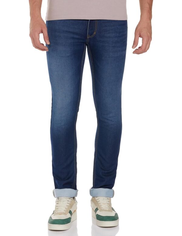Peter England Men's Slim Tapered Jeans | Denim | Premium | Modern Fit