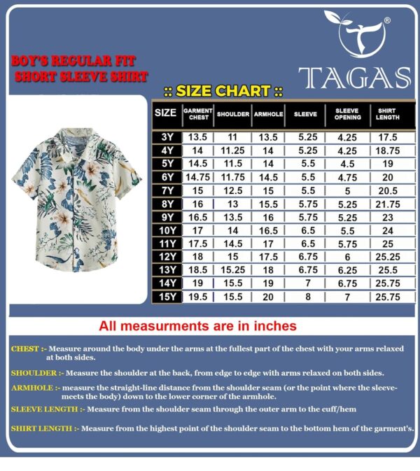 TAGAS Boy's Floral Regular Fit Shirt - Image 6