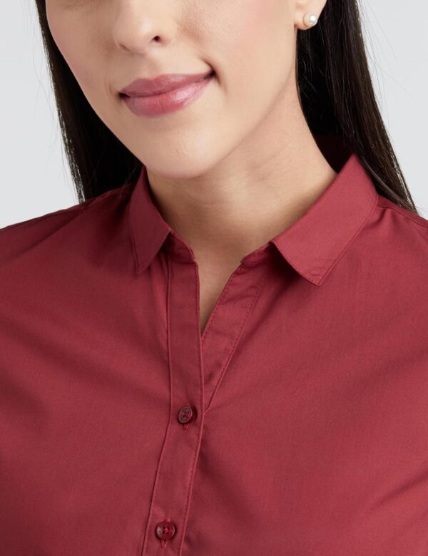 Allen Solly Women's Classic Fit Poly Cotton Formal Shirt - Image 4