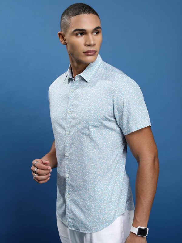 Highlander Men's Slim Fit Shirts | Printed | Half Sleeves | Spread Collar | Casual Shirts | Stylish Shirt - Image 5