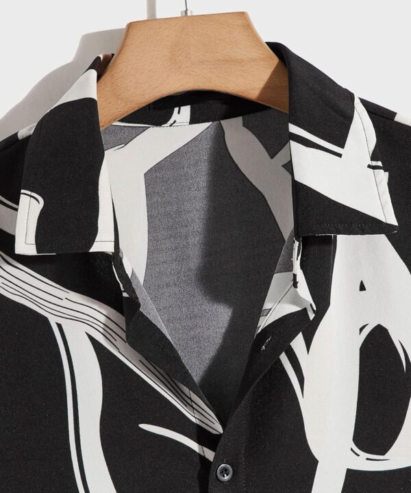 Urban Buccachi Men's Half Sleeve Zebra Printed Shirt | Black and White Polyester Shirt for Men | Stylish Casual and Semi-Formal Shirt - Image 6